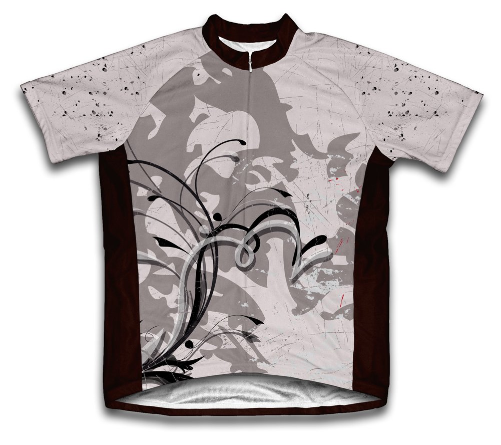 ScudoPro Flower Swirls Short Sleeve Cycling Jersey for Youth - Size M