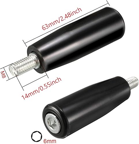 Miniatura 14 de Manija giratoria de la máquina del volante para la maquinaria de fresado Varón roscado macho M10 1pcs