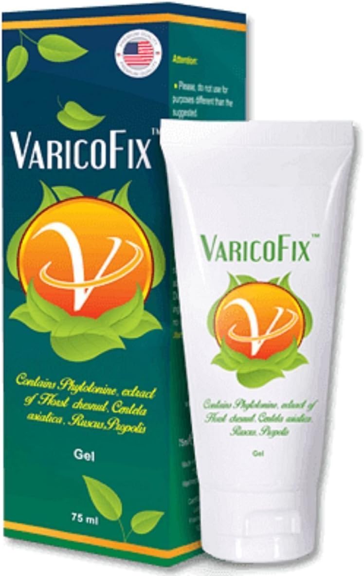 Varicofix Varicofix Anti Varicose Spider Veins Natural Ingredients Gel for Treatment & Prophylaxis 2.5 Oz Exclusively From Manufacturer