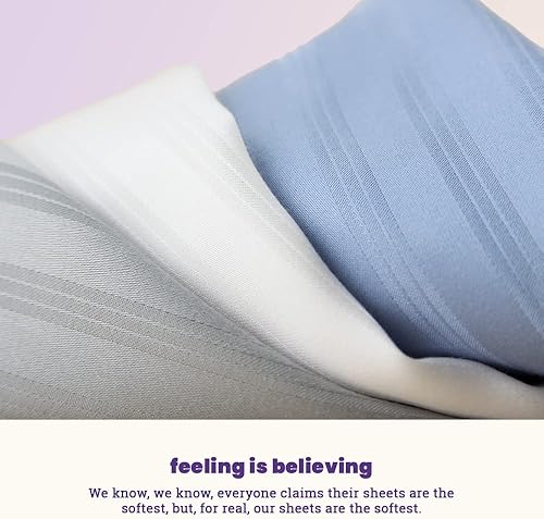 Miniatura 2 de Sheets & Giggles Juego de sábanas 100% lyocell eucalipto, para todas las estaciones, fabricado de manera responsable, naturalmente refrescante,