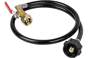 GASPRO 1lb Propane Bottles Fill Adapter | 3ft Hose, Safety Shut-Off