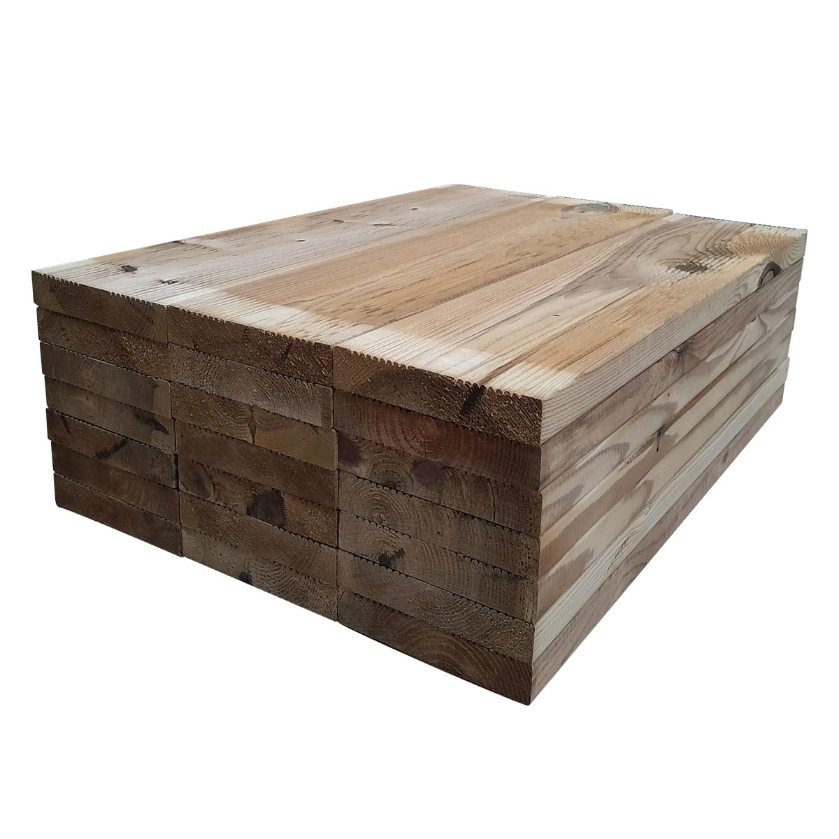 Lot de 21 lames de terrasse 60 cm (1,83 m²) 27 x 145 mm KDI striées lisses