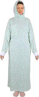 Premium Modesty Hospital Gown for Women with Hijab – Patient Gown with Long Sleeves and Snap Buttons, Standard Size, Soft and Comfortable Fabric, Washable and Reusable, Pack of 1