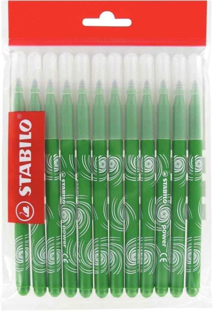 Kinder Stiften Set STABILO Power Max - Set Van 96 Viltstiften, Brede Punt | 12 Kleuren, Wasbare Inkt | Droogt Niet Uit, Ook Open Tot 8 Weken Kinder Stiften 96 Stuks