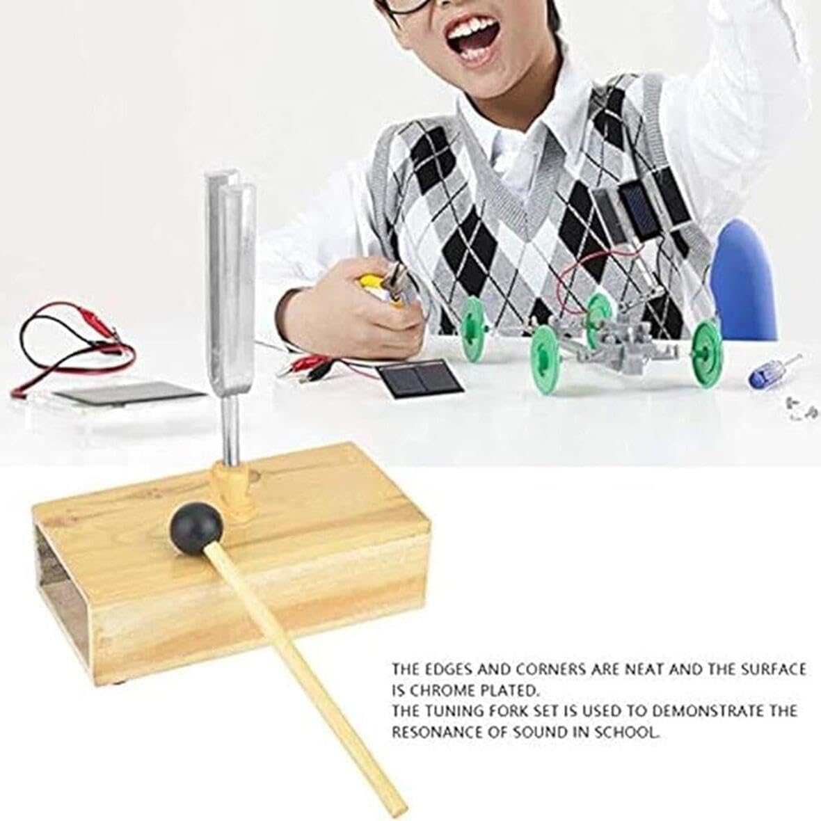 古道具　音叉　3個セット　科学　理科　実験　共鳴箱　インダストリアル　オブジェ 古道具 音叉 3個セット 科学 理科 実験 共鳴箱 インダストリアル