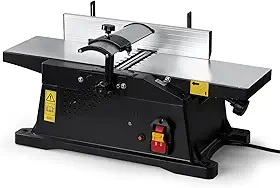 Plainadora de Bancada de 6 Polegadas com Motor de 15 Amperes, Velocidade de Corte de 12.000 Rpm, Guia Ajustável de 90° A 135°, Profundidade de Corte de Até 1/8", Lâminas Hss, Plainadora