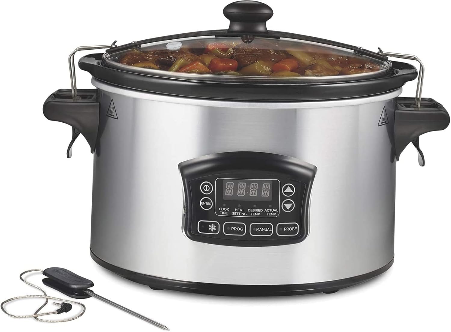 6 Quart Programmable Slow Cooker Temperature Probe and