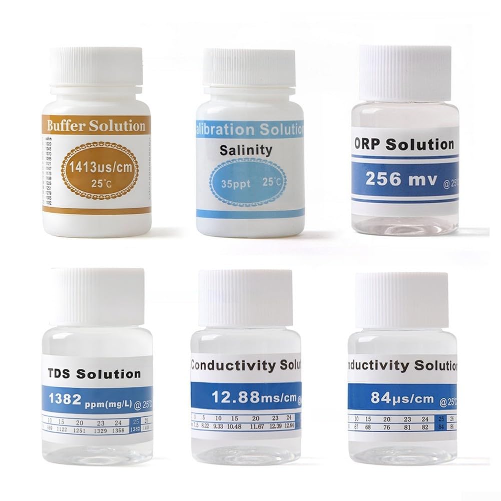 Soluzione di calibrazione del pH accurata e affidabile, conducibilità 12 88 mScm, dimensioni 25 ml (1382 ppm)