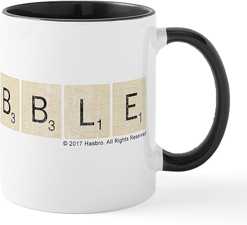 Miniatura 56 de CafePress Scrabble Champion - Taza de café de cerámica (11.0 fl oz) 2-Blanco/Negro Interior - Scrabble Champion,Blanco - Logo,Blanco - Logo