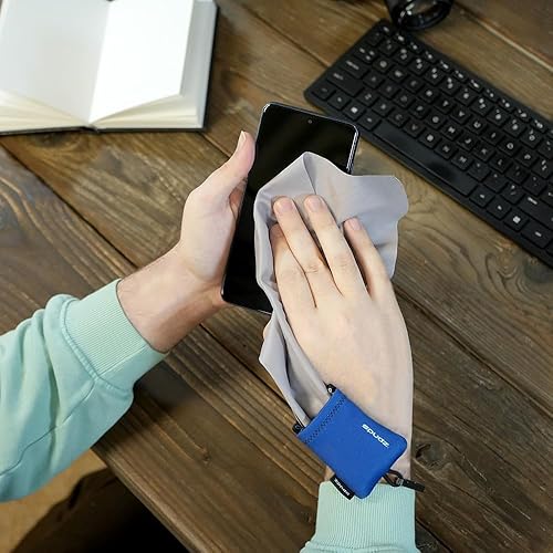 Miniatura 9 de SPUDZ Classic  Toallas de microfibra de 6 x 6 pulgadas con bolsas de neopreno  Paños de limpieza de microfibra premium para laptops, lentes,