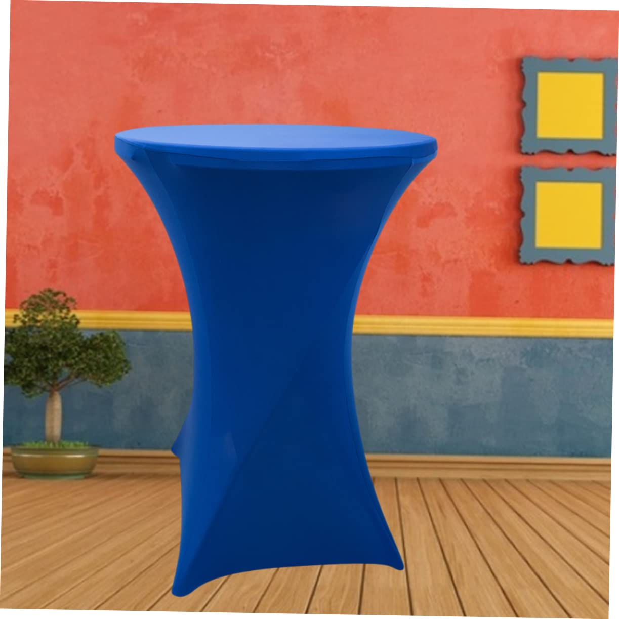 MAGICLULU Tovaglia Elastica Rotonda 80x110 Cm in Poliestere Spandex Blu