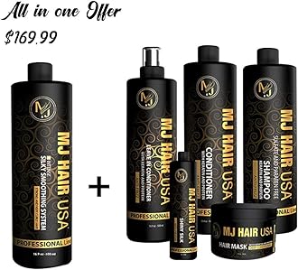 MJ Hair Silky Smoothing System 500 ml (All in one offer)