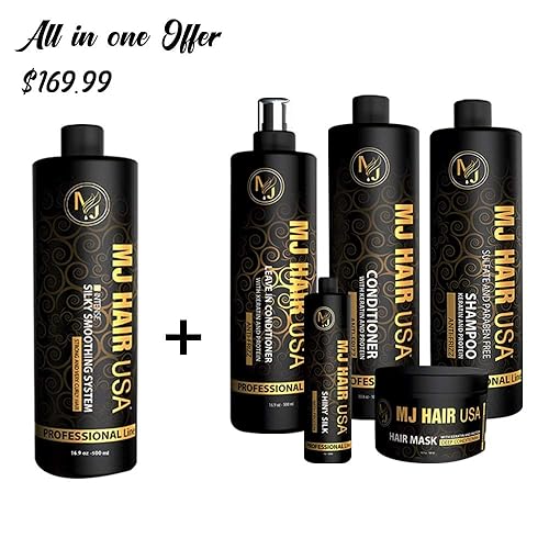 MJ Hair Silky Smoothing System 16.9 fl oz (todo en uno)