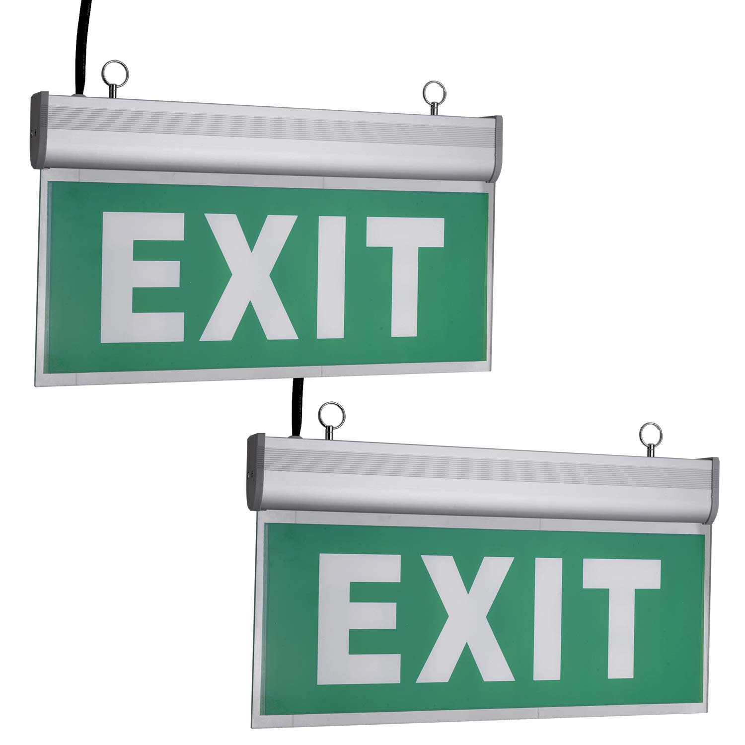 Buy OTYTY LED Green Exit Sign Double Face with Battery Backup, UL