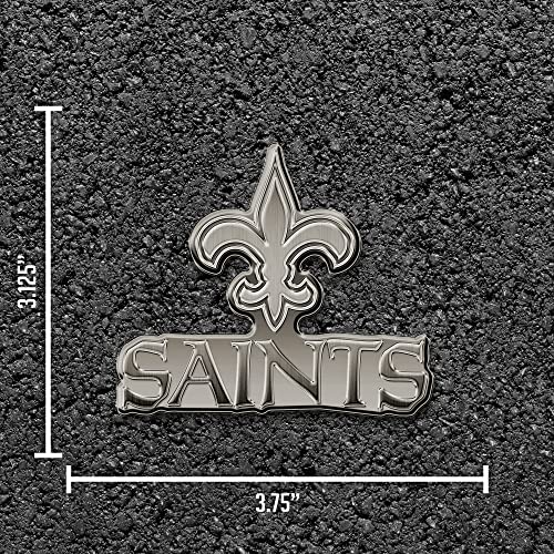 Image of Rico Industries NFL Football Standard Oval Antique Nickel Auto Emblem for Car /Truck /SUV
