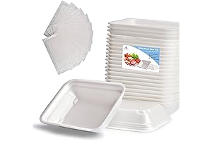 White Styrofoam Meat Trays 25 Pack