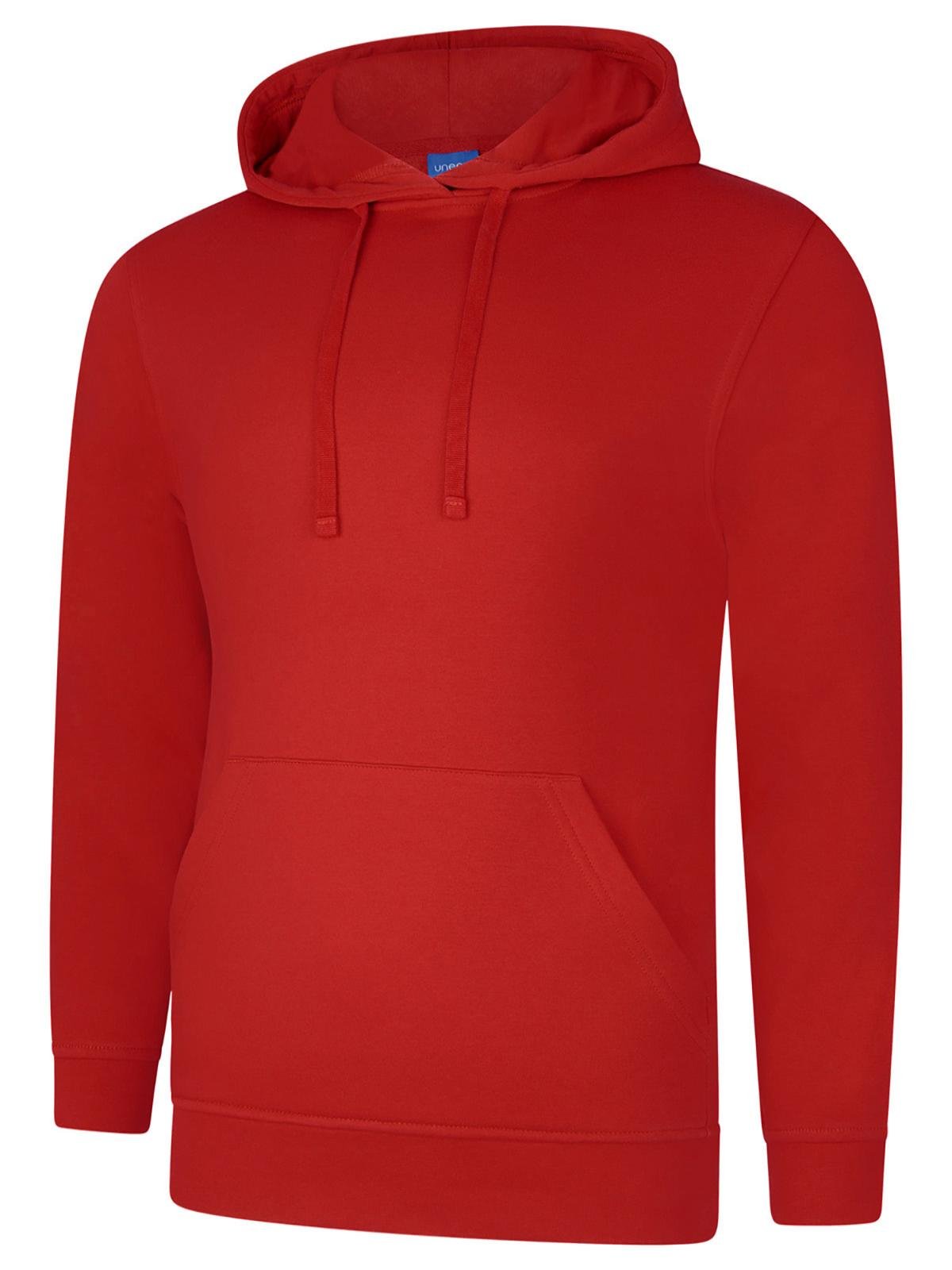 Uneek UC509 - Deluxe Hooded Sweatshirt 280GSM - Sizzling Red - Xtra Small - XS