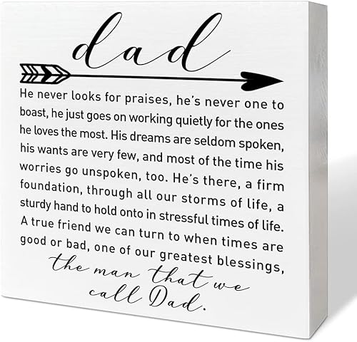 Regalos para papá de hija, hijo, niños, para cumpleaños, día del padre, Navidad, con texto en inglés "Best Dad Ever, A Firm Foundation"