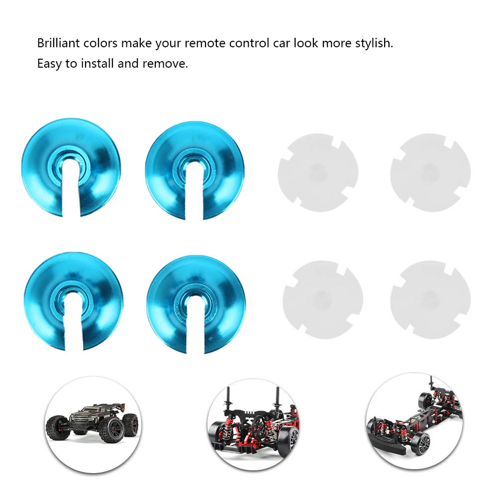 4 Ressorts De Retenue + Têtes De Piston – Pour Traxxas Slash 2WD – Alliage Alu + Plastique – Titane BT