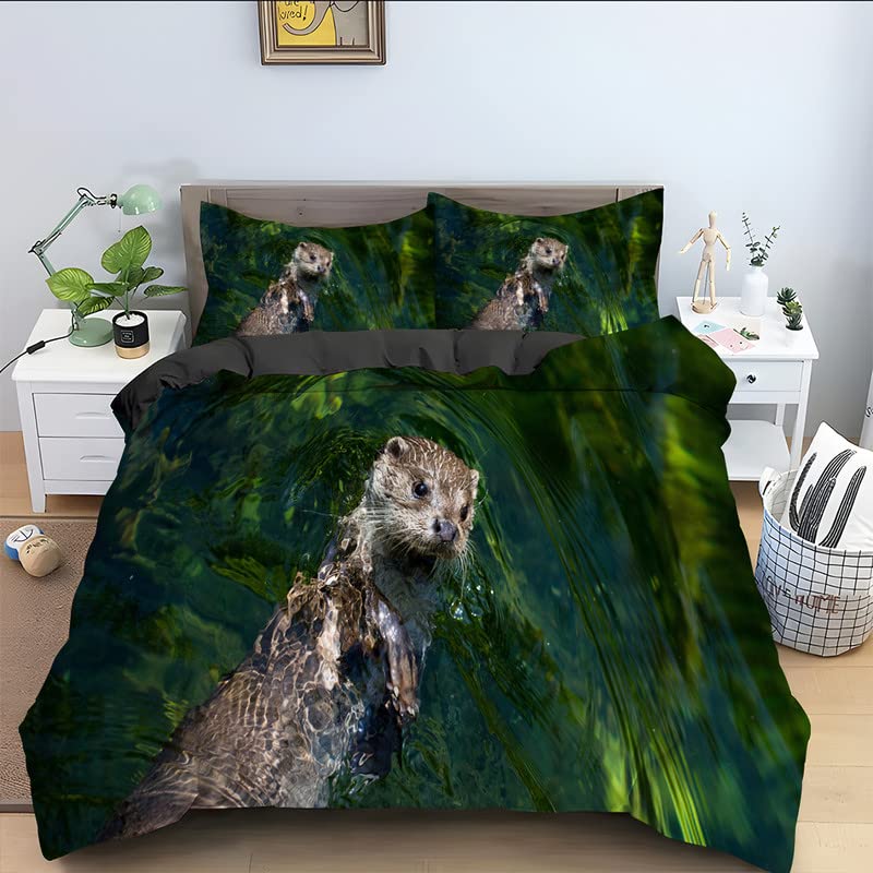 Parure de lit 220x240 anti-plis en microfibre 110g vert foncé pour un entretien facile