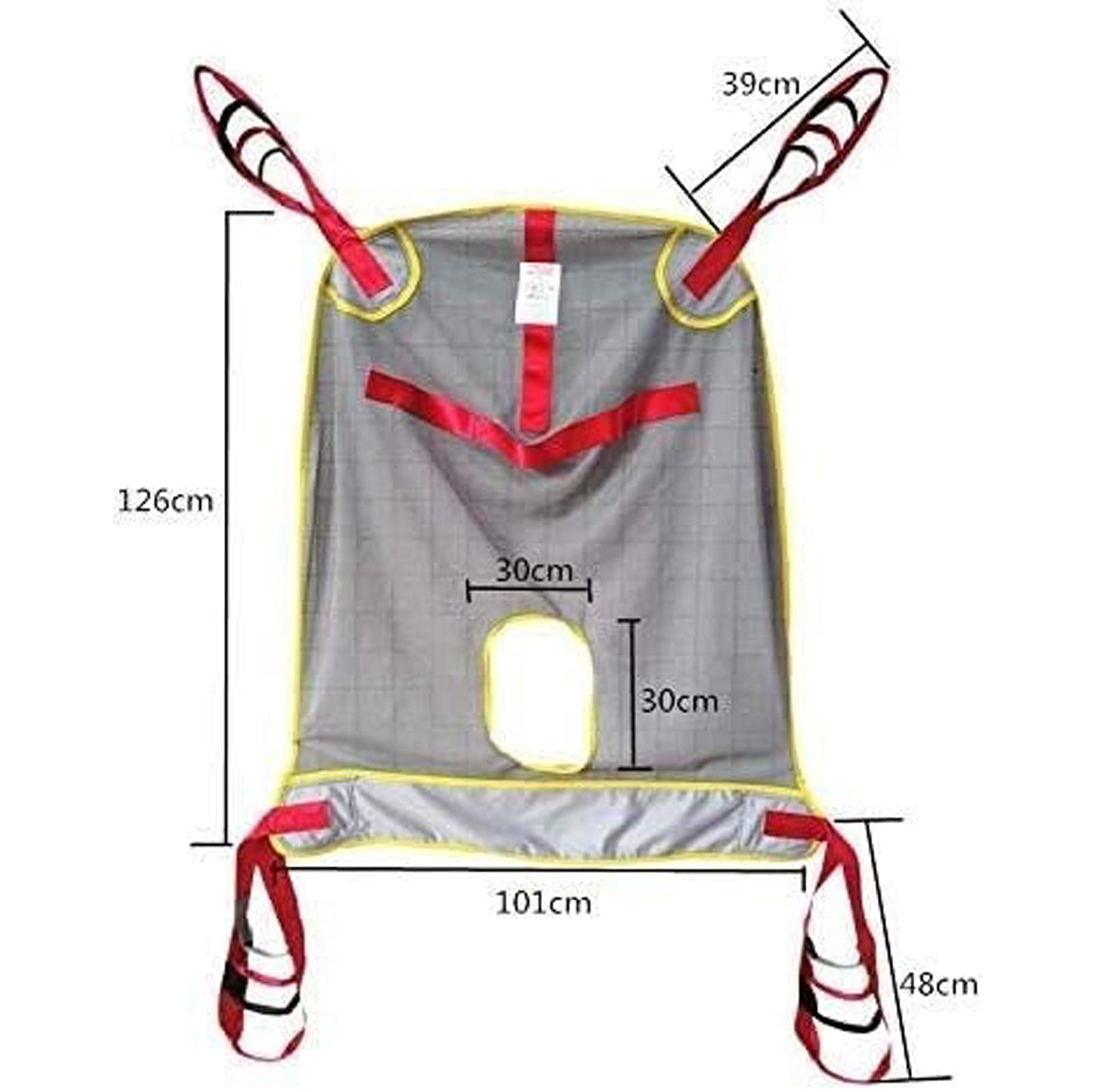 Arnés Elevación Paciente Cuerpo Completo, Grúa De Paciente, Eslinga De Elevación con para Paciente Y Minusválido, para Posicionamiento Y Elevación De La Cama,Enfermería