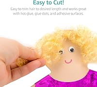Vista 4 de Hygloss Cabello Rizado de Muñeca de 16 oz para Manualidades Surtido - Cabello Sintético Premium para Hacer Muñecas, Marionetas y Proyectos de Artes