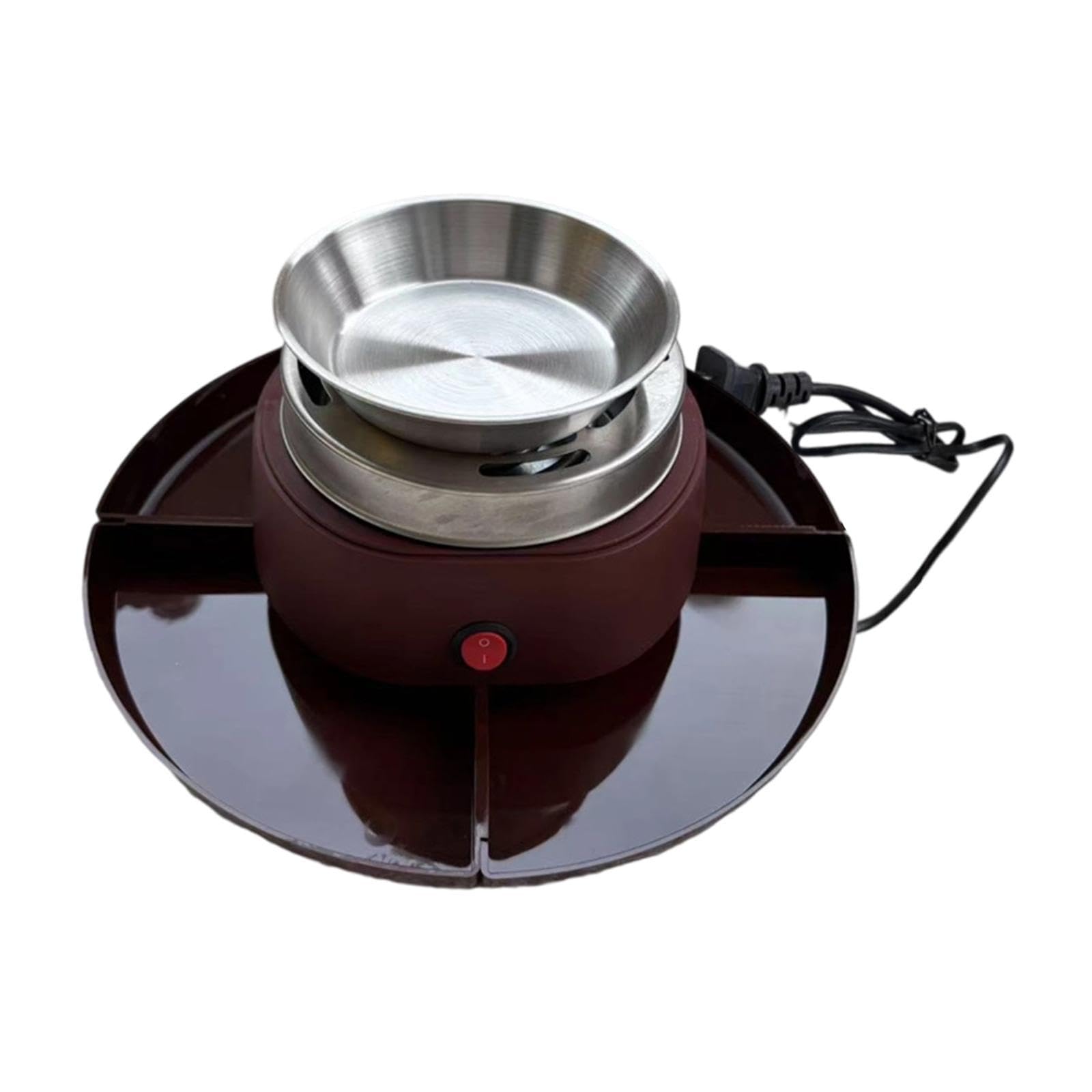 Kit para hacer s'mores y 1 placa para derretir malvaviscos, tostador eléctrico para hacer s'mores para cumpleaños, y interiores, Marrón Rojizo