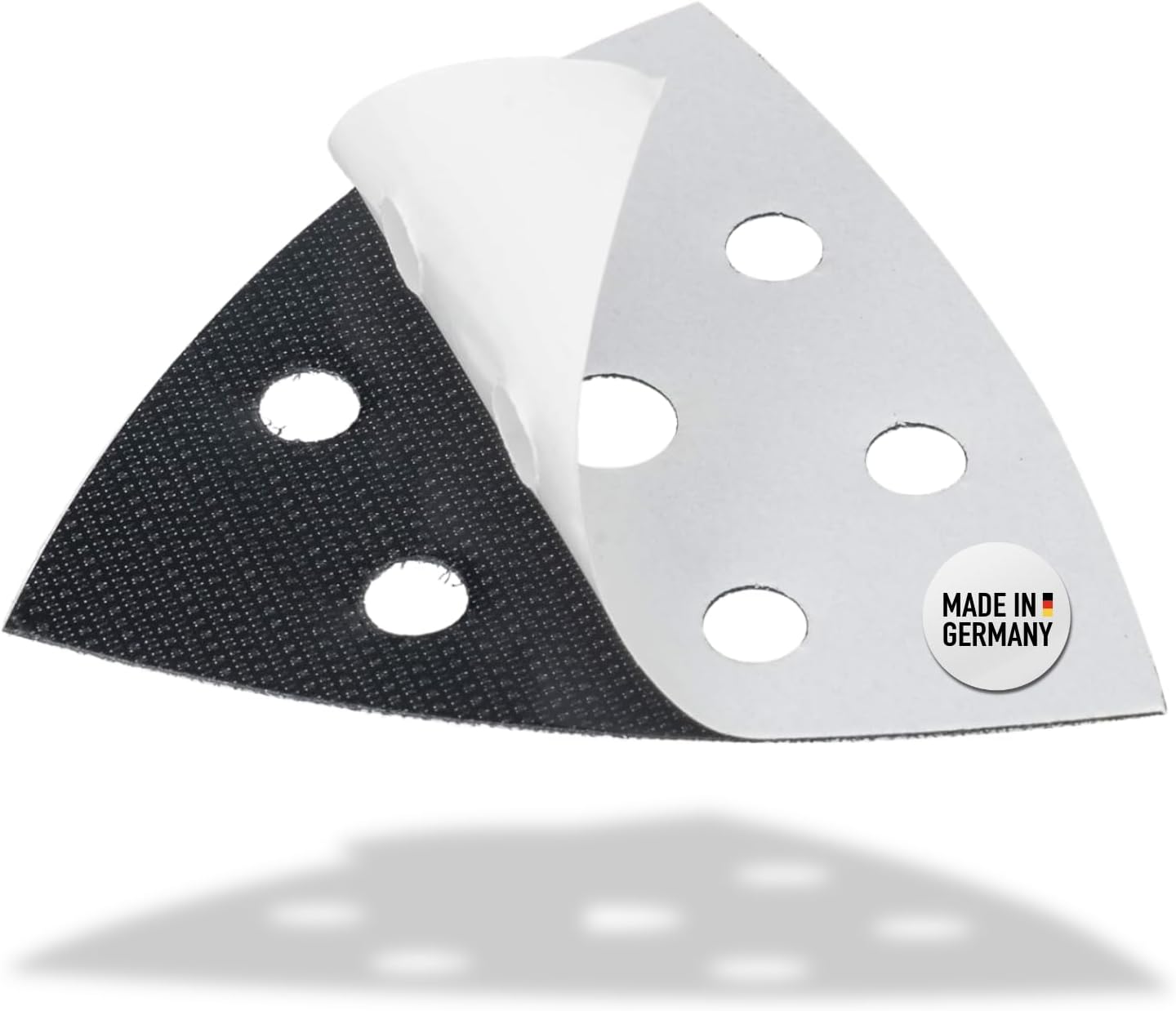 DFS Replacement Velcro for Delta Sander Sanding Plate 93 x 93 x 93 mm 6-Hole Velcro Replacement Triangle Self-Adhesive for Sandpaper Triangle Sanders