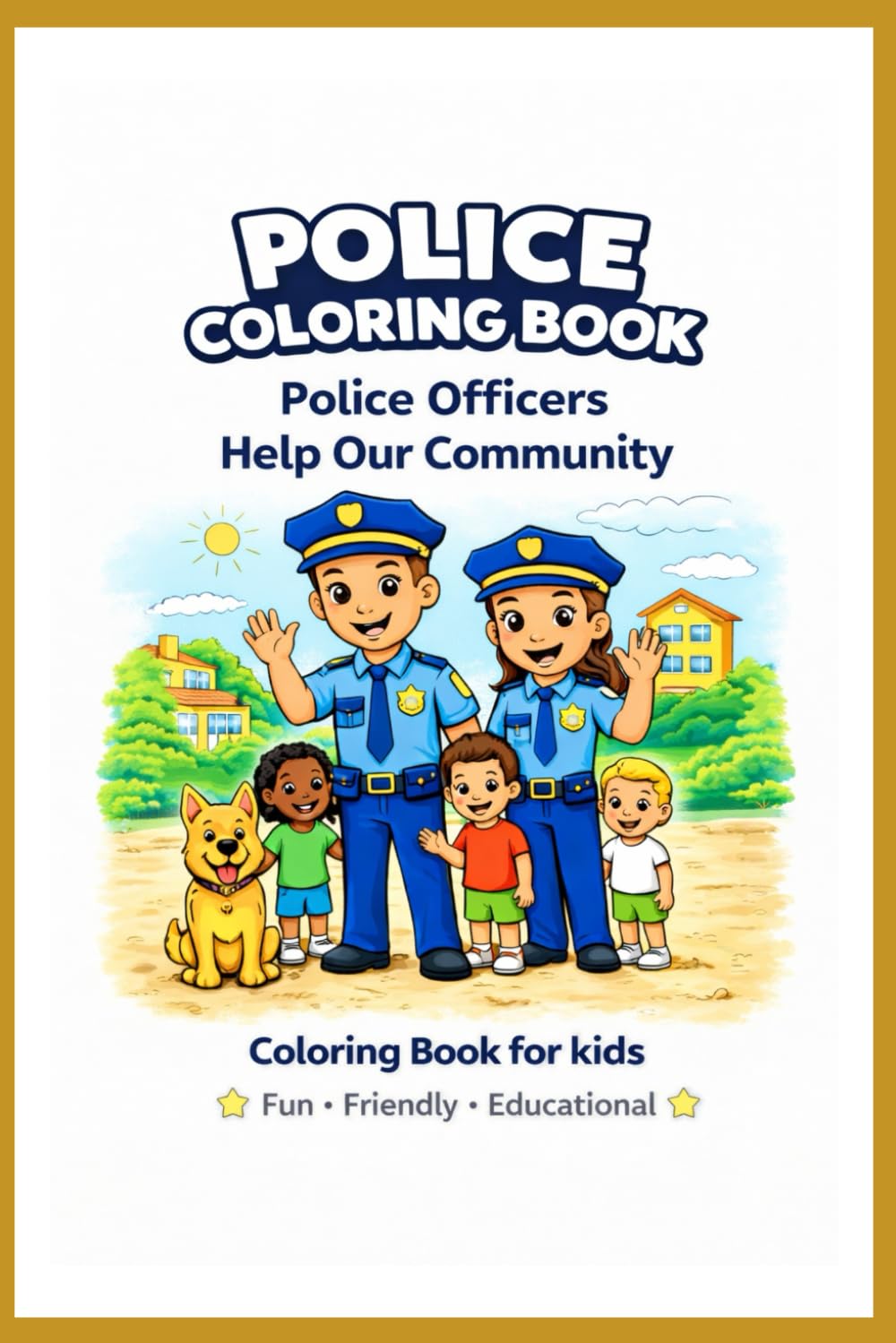 Police Coloring Book: Police Officers Help Our Community (Community Heroes Coloring Books)