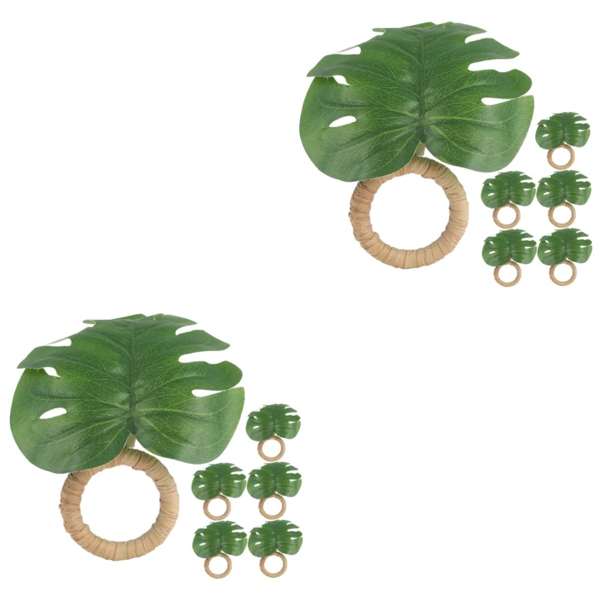 Mobestech 4 Set Portatovagliolo Portatovaglioli Verdi Arredamento Guidato Con Nozze Per Forniture Di Tovaglioli Fibbia Del Tovagliolo Realistica Anello Tovagliolo Pp 6 Pezzi*4