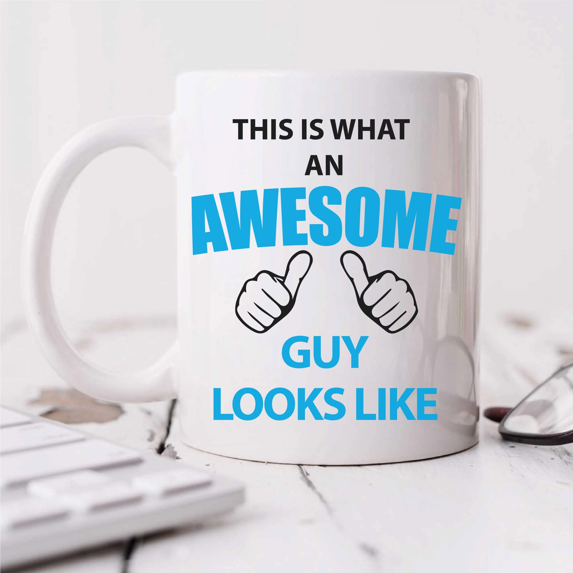 60 Second Makeover Limited This is What an Awesome Guy Looks Like Mug Present Gift Cup Birthday Christmas
