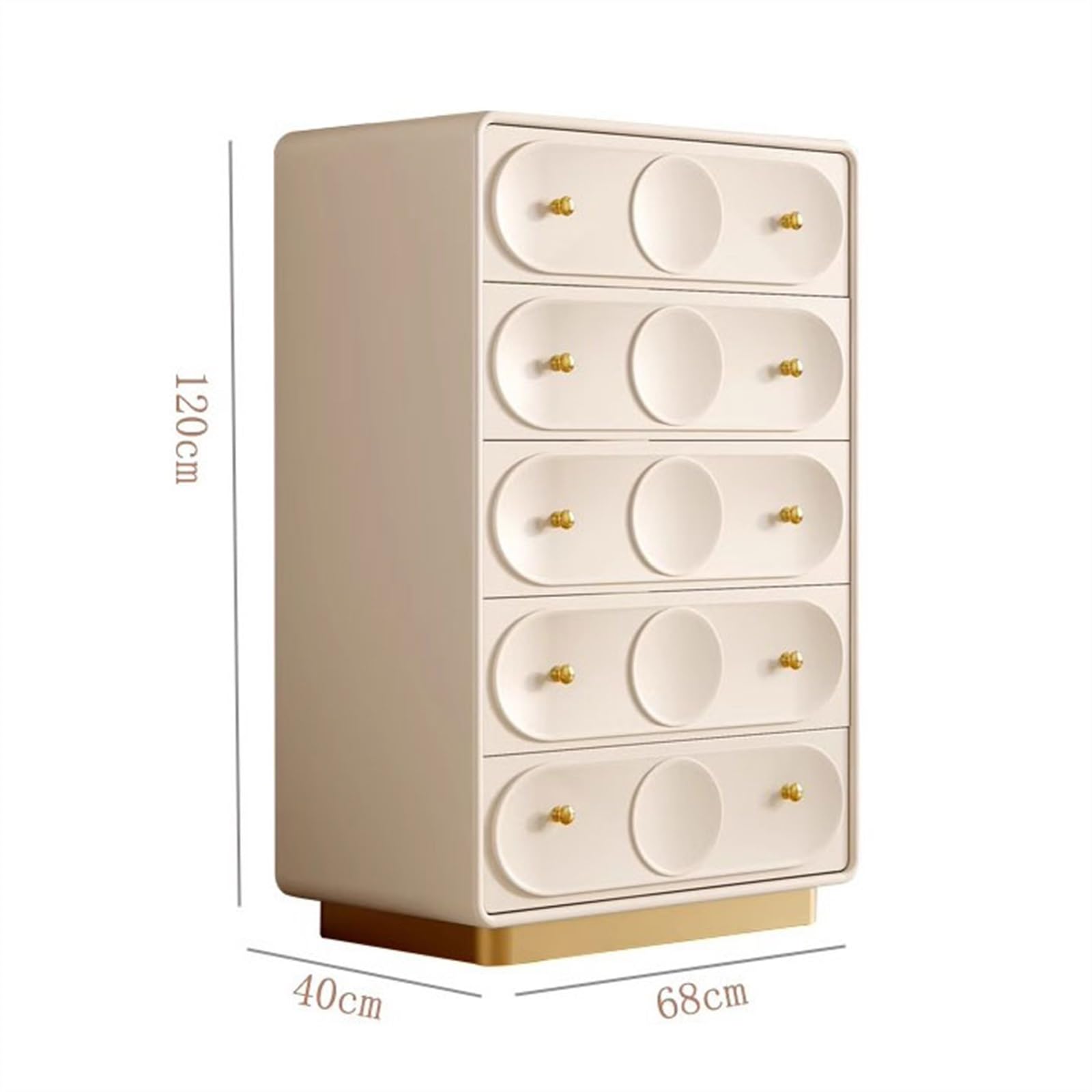 GRFIT Cómoda Cajonera Francesa con 5 cajones Dormitorio Tocador de Almacenamiento Cajones Altos de Madera Maciza Sala de Estar Gabinete de Entrada Gabinete de Almacenamiento Cajonera
