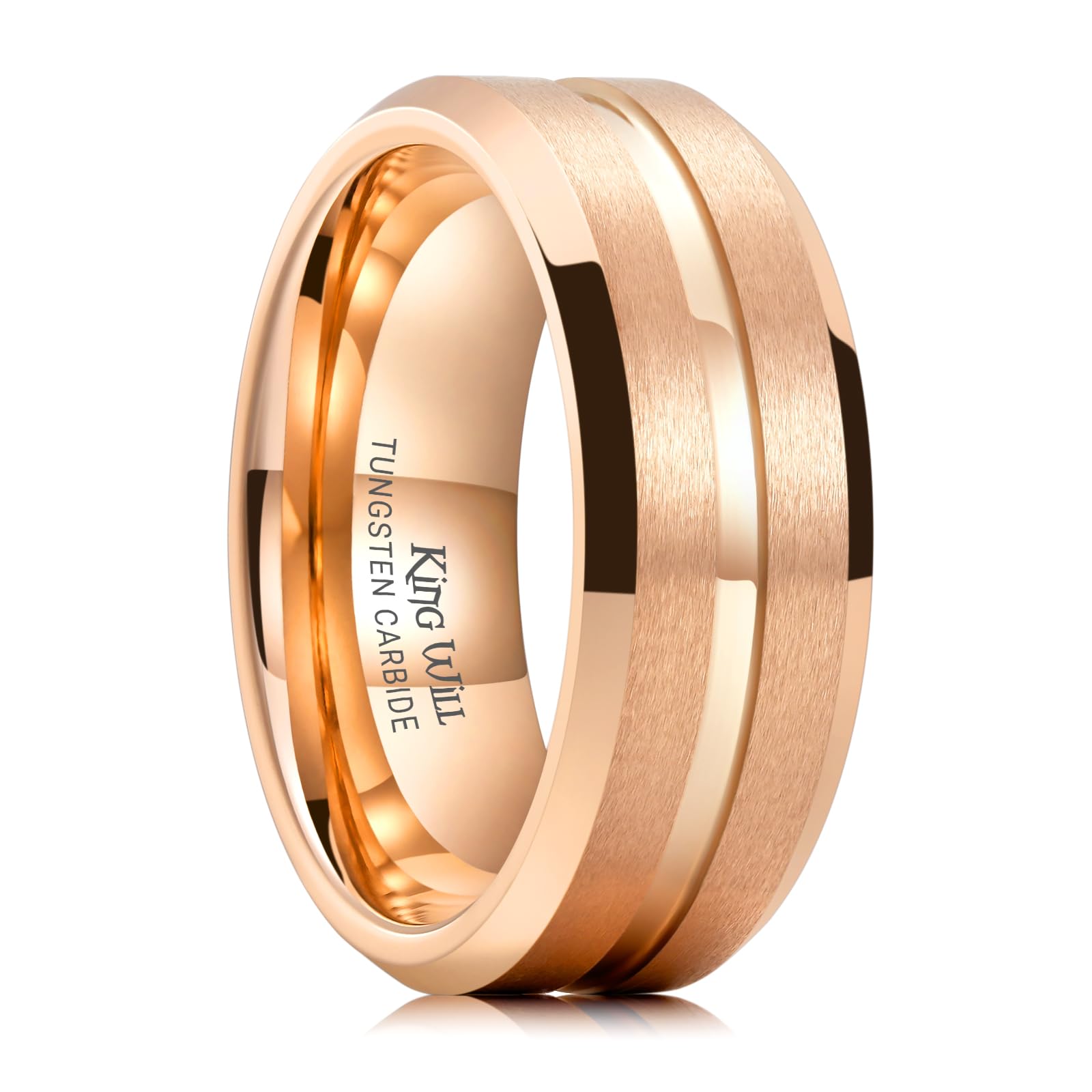 King Will Tungsten Carbide Wedding Band for Men Size 4-16