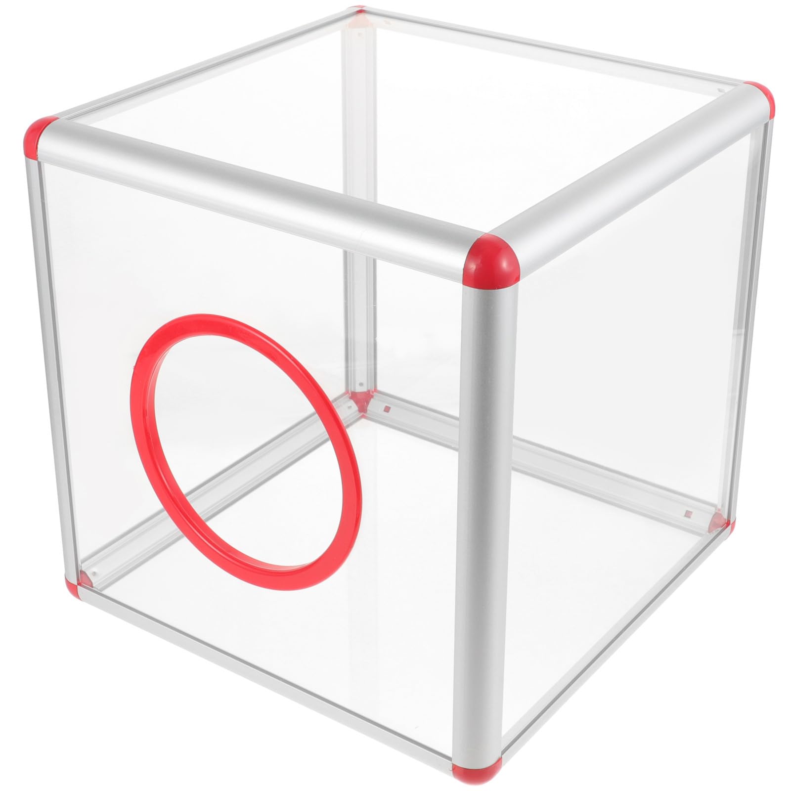 Caja de rifa de acrílico de 25cm y aluminio resistente Holibanna transparente