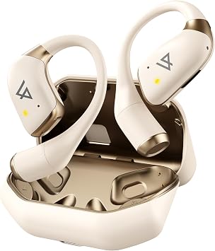 LYPERTEK SOUNDFREE S40 Wireless Open Ear Earbuds, Bluetooth 5.4, 40H Playtime, 2-Mic ENC Noise Cancelling, IP55 Waterproof, 8.3g Lightweight Sports Earphones with Ear Hooks for Running Gym Workout