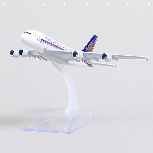 Miniatura 3 de Airbus A380 Singapore Airways 1400 Modelo de avión de metal fundido a troquel con soporte Sky Jumbo Airliner Modelo Avión Pantalla de aleación Kit
