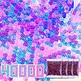 Gel Gun Blaster Ammo,7-8mm Water Beads,4 Pack,40000 Pieces Gel Balls Compatible with Splatter Ball G