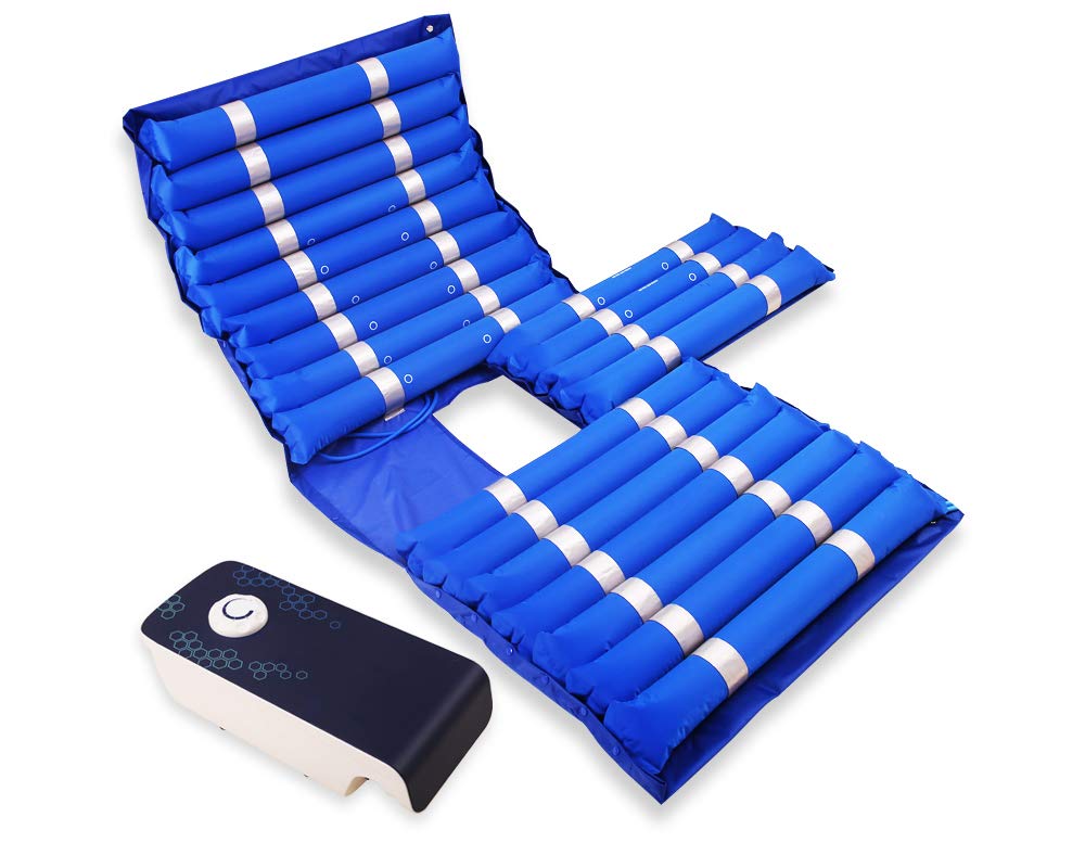 GHzzY Sistema de colchón y Bomba de presión alterna con Recubrimiento de Burbuja - Colchón Inflable de Aire para protección contra úlceras por presión y úlceras por presión
