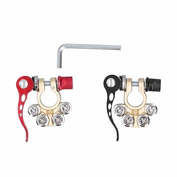 Battery Terminal Clamp, Safe Quick Disconnect Shut Off Battery Pile Head for 12V 6V 24V Boat Race Car