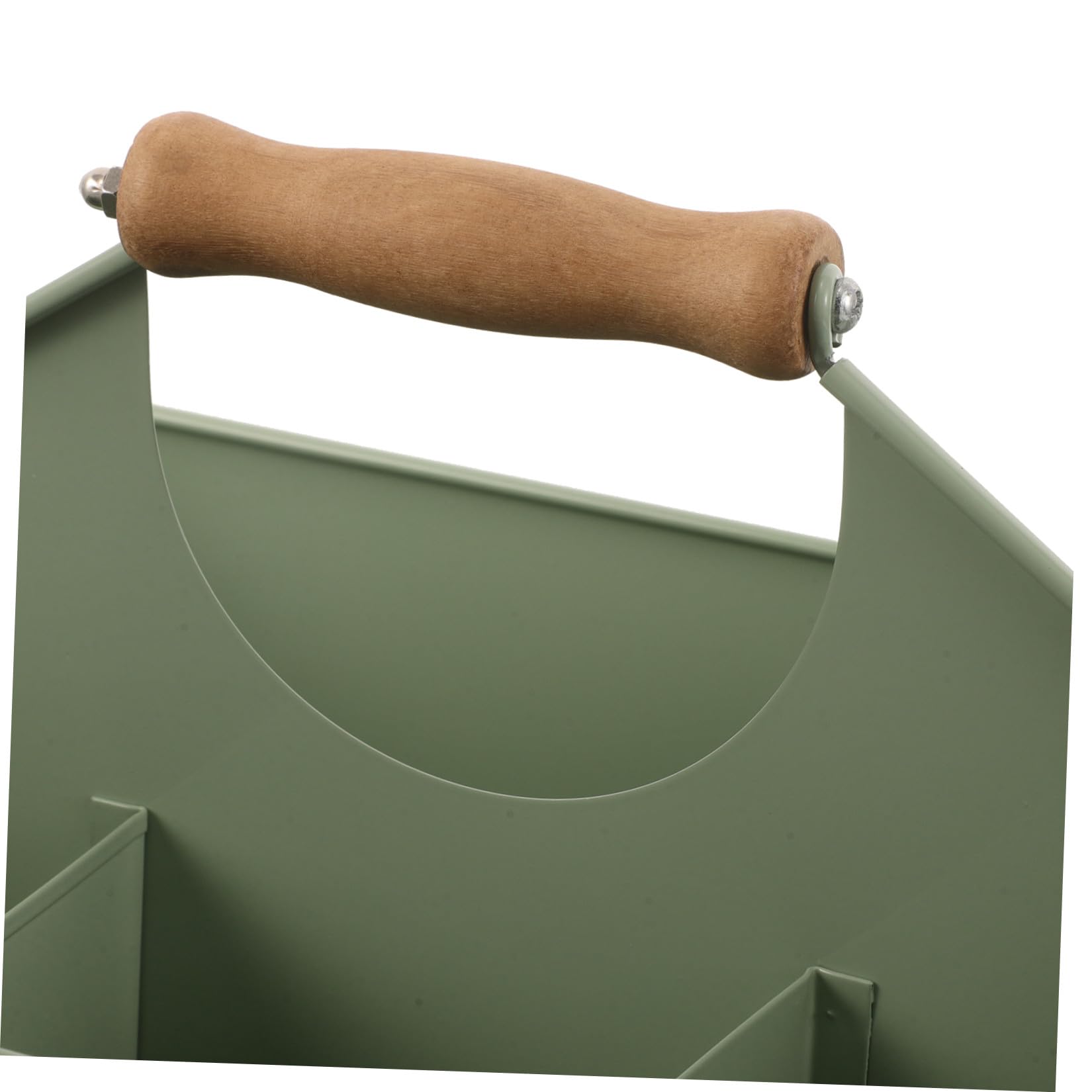Metall Gartensamen Aufbewahrungsbox mit 4 Fächern und Griff aus Eisen und Bambus 29,5x22,6x20 Cm Grün für Fensterbänke und Pflanztische zur Sicheren und Effizienten Samenlagerung