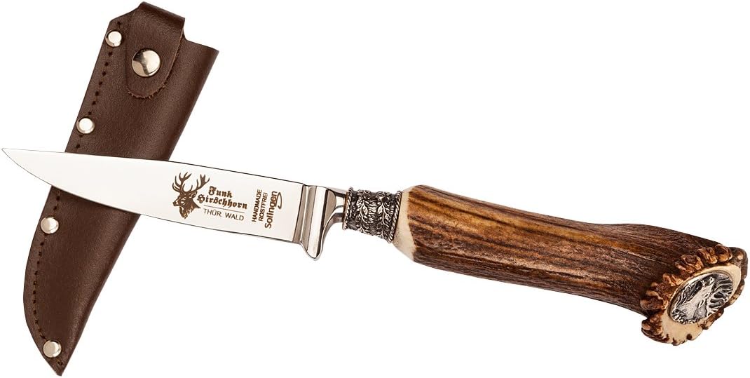 Trachtenmesser Von Holz-Leute | Jagdnicker, Hirschfänger Mit Rehfuß & Versilberter Zwinge – Traditionell Für Lederhose & Brotzeit
