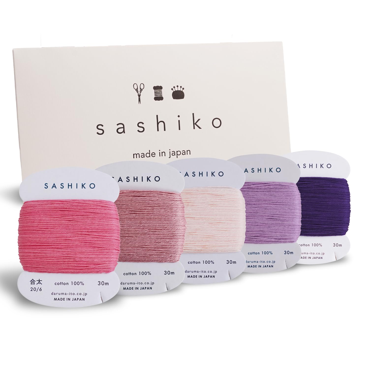 Amazon.com: DARUMA Sashiko Thread 100% Cotton Card Type (32.8 yd