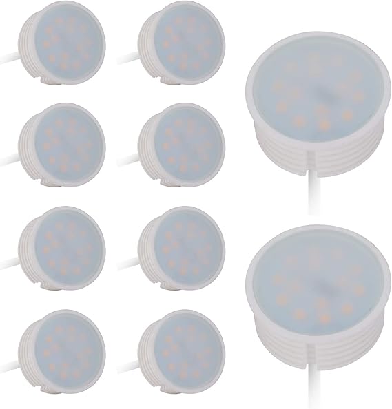 HCFEI Set van 3 LED-inbouwspots, dimbaar, vlak zwart