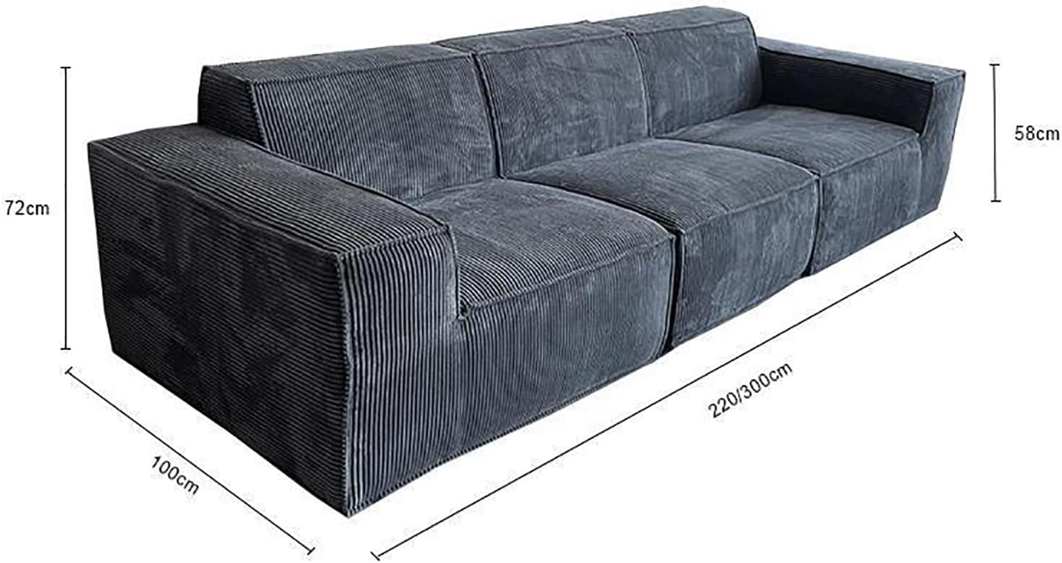 Diagram showing the dimensions of the Cloud Modular Sectional Sofa