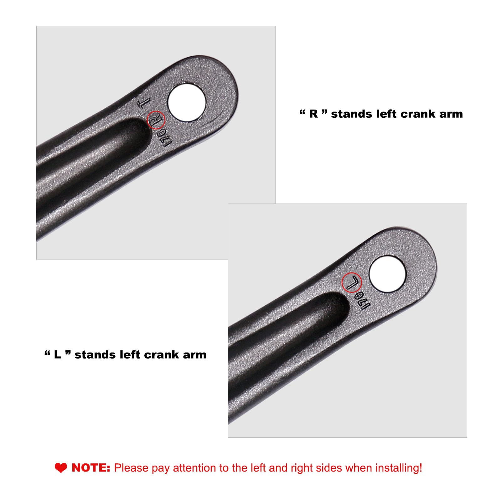1 paio di pedivelle per bicicletta, 170 mm, per bicicletta elettrica, per 8FUN BBS01 BBS02 BBS01B BBS02B BBSHD Mid Drive Motor Ebike accessorio di ricambio