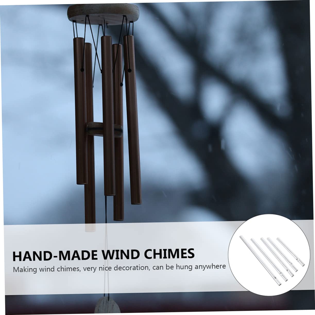BESPORTBLE 200stücke Aluminium Windspiel Röhren DIY Windspiel Materialien Für Junge Mädchen Kindergarten Bastelbedarf Für Kreative Projekte Und