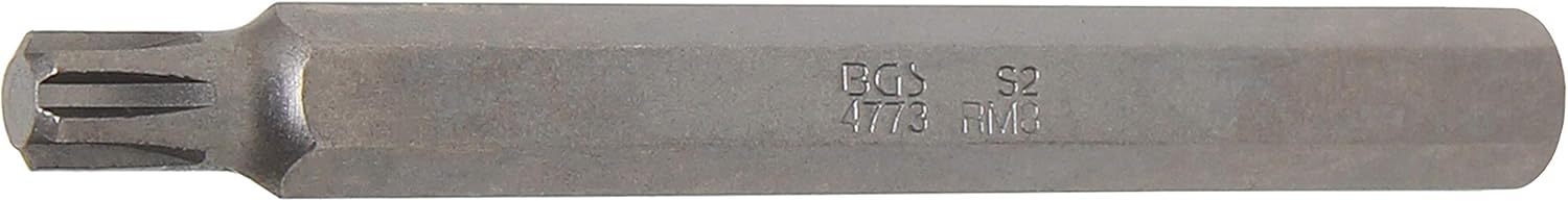 BGS 4773 | Bit | length 100 mm | 10 mm (3/8") Drive | Spline (for RIBE) M8