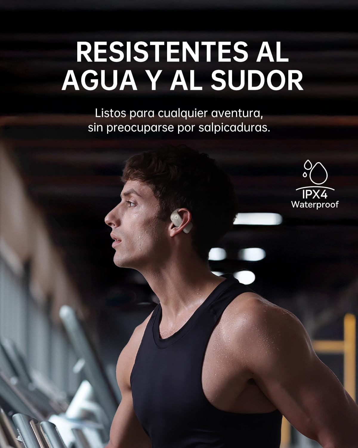 Baseus Bowie MF1 Auriculares Abiertos Bluetooth, Acústica Dirigida, Bajos Potentes, Ultraligeros, IPX4 Impermeables, Micrófonos ENC, Auriculares Inalámbricos Bluetooth 5.4 para Correr, Entrenamiento