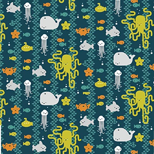 ZARPMA Hochstuhl-Spritzmatte, einfache Reinigungsmatte, schützender Boden, wasserdicht und rutschfest, für Hochstuhl-Entwöhnungsmatte, 132 x 132 cm (Ozean) Cover