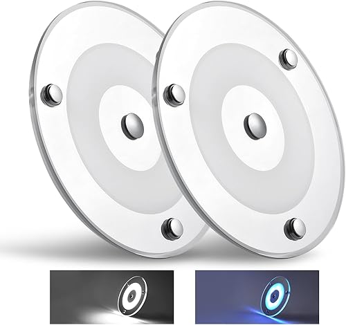 Paquete de 2 luces LED de techo de 12 V, 400 lúmenes, luz de disco regulable de 4.75 pulgadas para RV, barco, cámper, furgoneta, viaje, remolque, disponible en Yaxa Peru